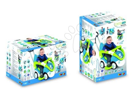 Neaktívna Staré položky - SMOBY 412014 Odrážadlo Bubble Go II Balade so zvukom a medveďom, modro-zelené, od 6-36 mesiacov, 62*45*87 cm - 1