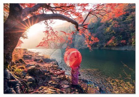 Puzzle 1000 dielne - Puzzle Sunrise in Katsura River Japan Educa_1