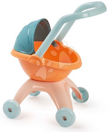 Játékbabák gyerekeknek - Mély babakocsi Baby Pram Vert Azur Écoiffier