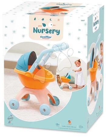 Kočárky od 18 měsíců - Kočárek hluboký Baby Pram Vert Azur Écoiffier_1