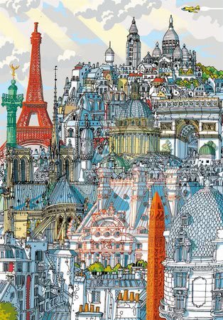Dětské puzzle od 100–300 dílků - Set Puzzle Citypuzzles Carlo Stanga Educa - 5