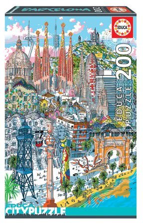 Dětské puzzle od 100–300 dílků - Set Puzzle Citypuzzles Carlo Stanga Educa - 12