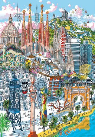 Dětské puzzle od 100–300 dílků - Set Puzzle Citypuzzles Carlo Stanga Educa - 7