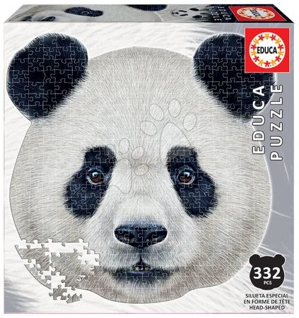 500 darabos puzzle - Puzzle Panda face shape Educa