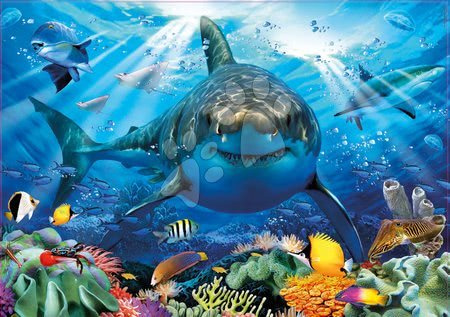 500 darabos puzzle - Puzzle Great White Shark Educa_1