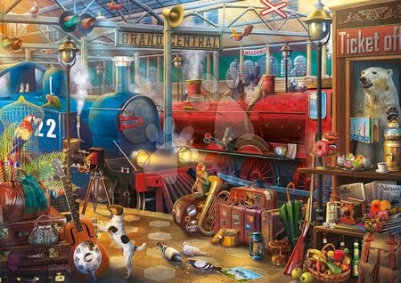 500 darabos puzzle - Puzzle Train Station Mysterious Educa_1