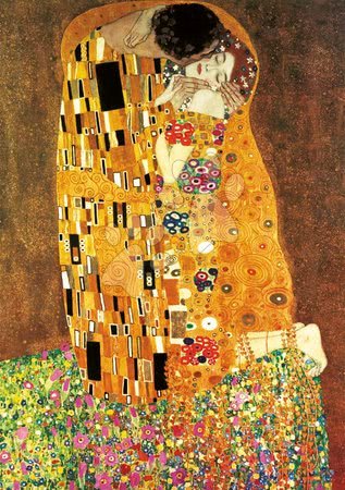 Dlouhé zimní večery - Puzzle El Beso+La Virgen Gustav Klimt Educa_1