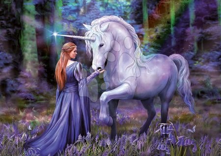 Puzzle 1000 dílků - Puzzle Bluebell Woods, Anne Stokes Educa - 1