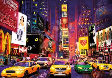 Svietiace puzzle  - Puzzle Times Square, New York Neon Educa 1000 dielov a Fix Lepidlo od 11 rokov_1