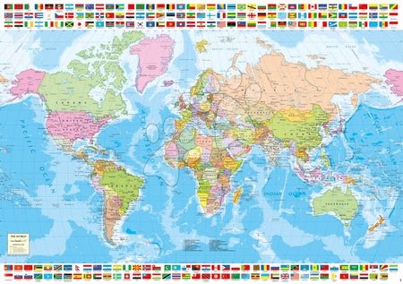 Puzzle cu 1500 de bucăți - Puzzle Political Worldmap Educa_1