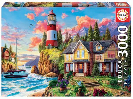 Puzzle 3000 dielne - Puzzle Lighthouse near the Ocean Educa