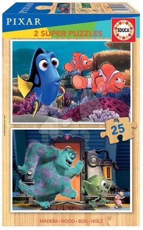 Drevené Disney puzzle - Drevené puzzle Pixar Disney Educa