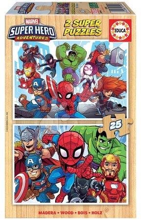 Dřevěné Disney puzzle - Dřevěné puzzle Marvel Super Heroe Adventures Educa