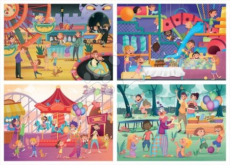 Puzzle progresiv pentru copii - Puzzle Multi 4 Junior Park atractions+Children's party Educa_1