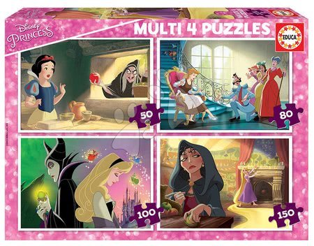 Progresivní dětské puzzle - Puzzle Disney Princess Multi 4 Educa