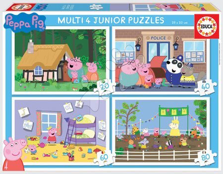 Progresivní dětské puzzle - Puzzle Peppa Pig Multi 4 Junior Educa