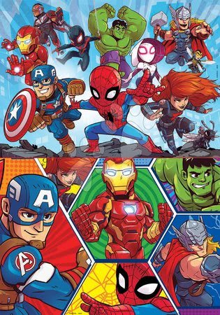 Dětské puzzle do 100 dílků - Puzzle Marvel Super Heroe Adventures Educa 2 x 20 dílků od 4 let_1