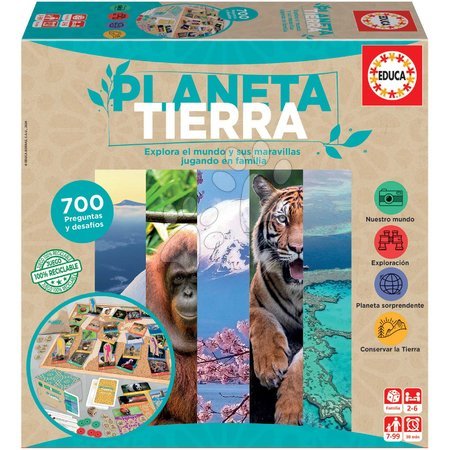 Cudzojazyčné spoločenské hry - Spoločenská hra Objavuj planétu Zem Planeta Tierra Board Game Educa