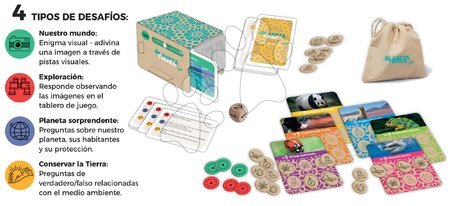 Cizojazyčné společenské hry - Společenská hra Objevuj planetu Zemi Planeta Tierra Board Game Educa - 2