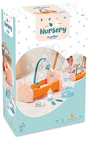 Łóżeczka i kołyski dla lalek - Kołyska z karuzelą Baby Bed&Accessories Vert Azur Écoiffier_1