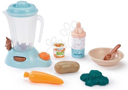 Bucătării de jucărie - Mixer cu alimente Baby's Meal Case Vert Azur Écoiffier