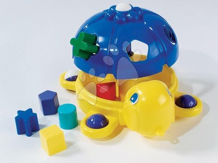 Vývoj motoriky - Skládačka Kouzelná želva Dohány modro-žlutá a různé tvary