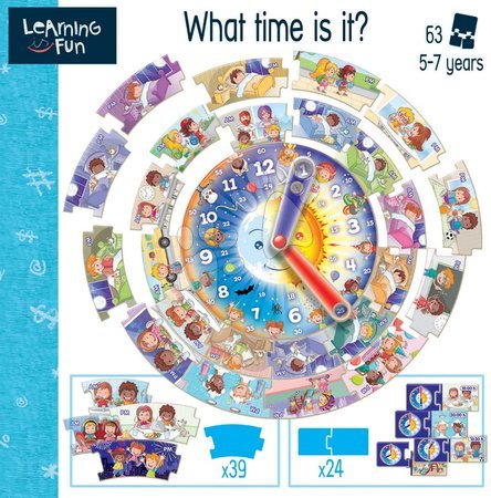 Cizojazyčné společenské hry - Naučná hra pro nejmenší What Time is it? Educa_1