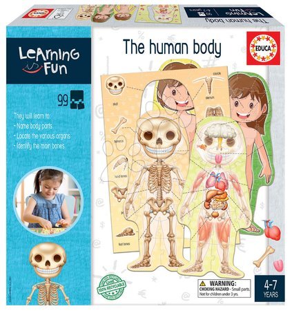 Puzzle a spoločenské hry - Náučná hra pre najmenších The Human Body Educa 