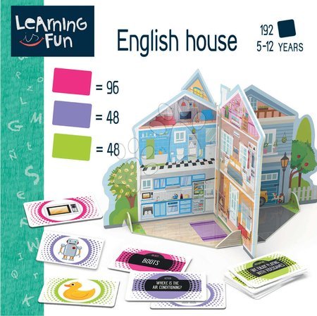 Puzzle a společenské hry - Naučná hra pro nejmenší English House Educa Učíme se výbavu rodinného domu v angličtině s obrázky 192 dílů od 5–12 let_1