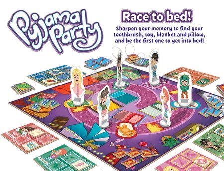 Idegennyelvű társasjátékok - Társasjáték gyerekeknek Pyjama Party Educa  - 1