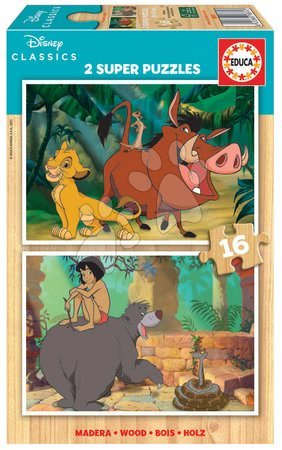 Dřevěné Disney puzzle - Dřevěné puzzle Disney Classics Jungle Book Educa