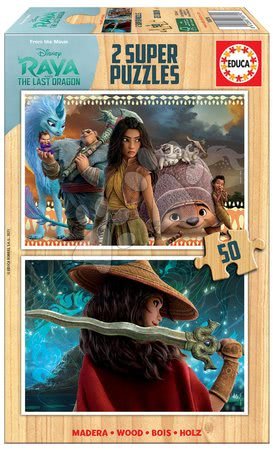 Dřevěné Disney puzzle - Dřevěné puzzle Raya and the Last Dragon Educa