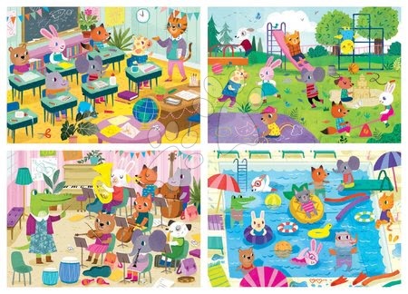 Puzzle progresiv pentru copii - Puzzle școala School Day Progressive Educa_1