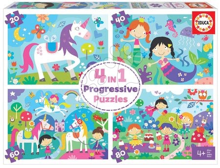 Progresivní dětské puzzle - Puzzle pohádky Fantasy Friends Progressive Educa