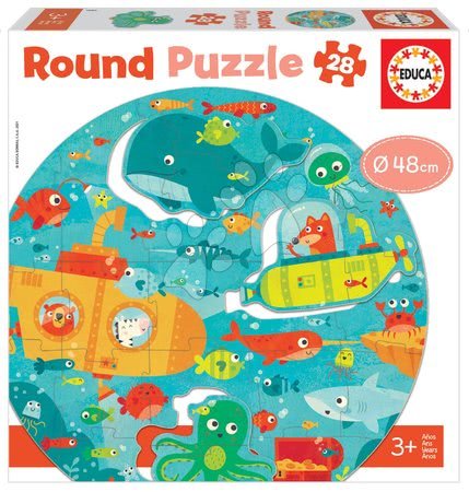 Gyerek puzzle - Puzzle legkisebbeknek kerek Vehicles in the City Round Educa