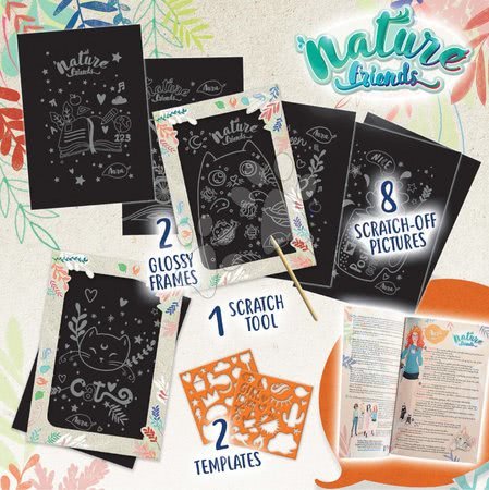 Kézimunka és alkotás - Kreatív alkotás Nature Friends Scratch Art Educa - 2