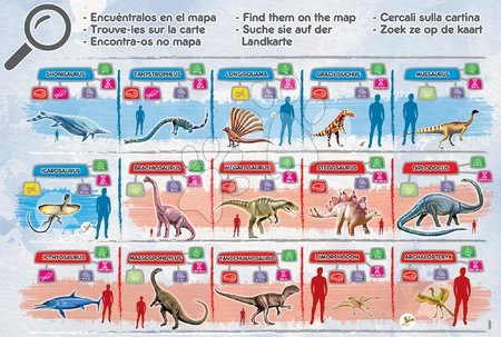 Puzzle pentru copii 100 - 300 de bucăți - Puzzle harta lumii Dinosaurs World Map Educa - 3