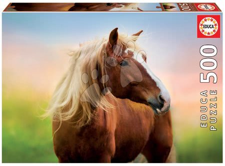 Puzzle 500 dielne - Puzzle Horse at Sunrise Educa