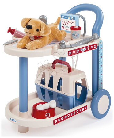 Écoiffier - Carrello veterinario con cane in peluche Veterinary Trolley Écoiffier