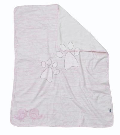 Detské deky - Obojstranná deka pre najmenších Classic toTs-smarTrike vtáčiky 100% jersey bavlna ružová_1