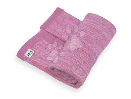 Detské deky - Pletená deka pre najmenších Joy toTs-smarTrike 100% prírodná bavlna ružová od 0 mesiacov