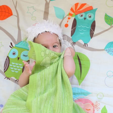 Detské deky - Pletená deka pre najmenších Joy toTs-smarTrike 100% prírodná bavlna zelená od 0 mesiacov_1