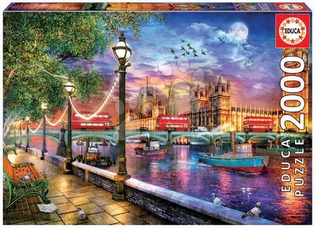 Hračky pre všetkých od 10 rokov - Puzzle London at Sunset Dominic Davison Educa