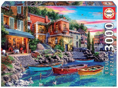 Puzzle 3000 dielne - Puzzle Sunset in Como Educa 