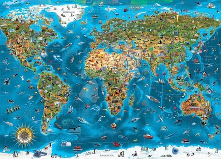Puzzle a spoločenské hry - Puzzle Wonders of the World Educa 12000 dielov od 11 rokov_1