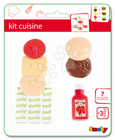 Nádobí a doplňky do kuchyňky - Mini pizza/mini hamburger Smoby - 4