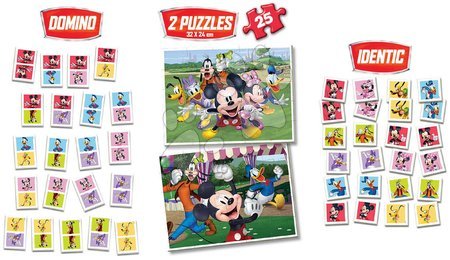 Puzzle pre deti - Puzzle domino a pexeso Mickey and Friends Disney Superpack Educa 2x25 dielov_1