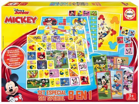 Společenské hry - Společenské hry Mickey and his Friends Disney 8v1 Special set Educa