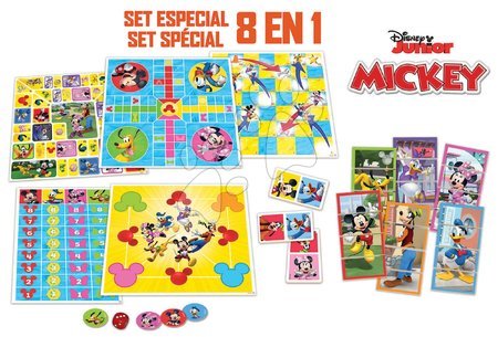 Cizojazyčné společenské hry - Společenské hry Mickey and his Friends Disney 8v1 Special set Educa_1