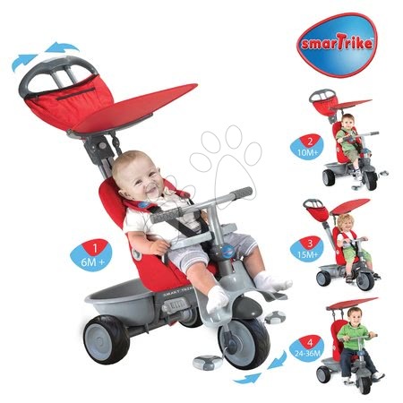 Tříkolky od 6 měsíců - Tříkolka Recliner 4v1 smarTrike - 1